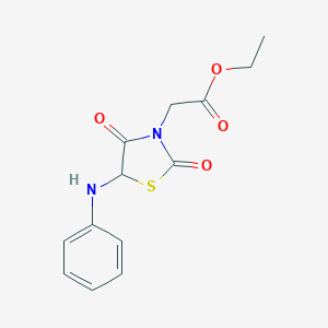 molecular formula C13H14N2O4S B229526 Ethyl (5-anilino-2,4-dioxo-1,3-thiazolidin-3-yl)acetate 