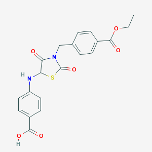 4-({3-[4-(Ethoxycarbonyl)benzyl]-2,4-dioxo-1,3-thiazolidin-5-yl}amino)benzoic acid