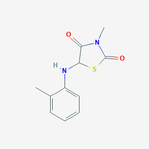 molecular formula C11H12N2O2S B229565 3-Methyl-5-[(2-methylphenyl)amino]-1,3-thiazolidine-2,4-dione 