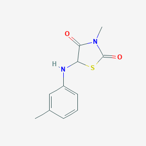 molecular formula C11H12N2O2S B229566 3-Methyl-5-[(3-methylphenyl)amino]-1,3-thiazolidine-2,4-dione 