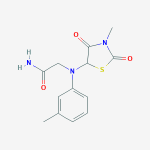 2-[3-Methyl(3-methyl-2,4-dioxo-1,3-thiazolidin-5-yl)anilino]acetamide