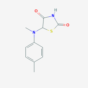 molecular formula C11H12N2O2S B229577 5-[Methyl(4-methylphenyl)amino]-1,3-thiazolidine-2,4-dione 