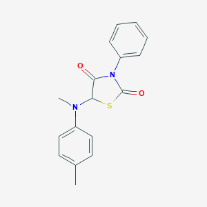 molecular formula C17H16N2O2S B229578 5-[Methyl(4-methylphenyl)amino]-3-phenyl-1,3-thiazolidine-2,4-dione 