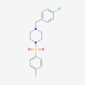 molecular formula C18H21ClN2O2S B229591 1-(4-Chlorobenzyl)-4-[(4-methylphenyl)sulfonyl]piperazine 