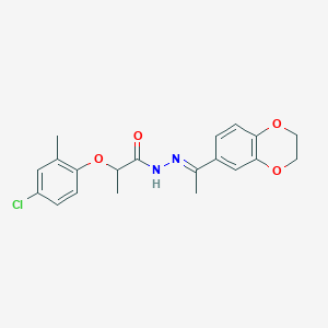 molecular formula C20H21ClN2O4 B229598 2-(4-chloro-2-methylphenoxy)-N'-[1-(2,3-dihydro-1,4-benzodioxin-6-yl)ethylidene]propanohydrazide 