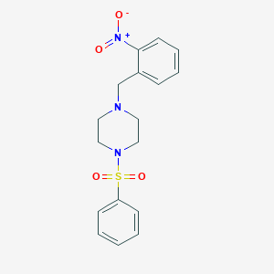 molecular formula C17H19N3O4S B229608 1-(2-Nitrobenzyl)-4-(phenylsulfonyl)piperazine 