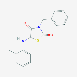 molecular formula C17H16N2O2S B229614 3-Benzyl-5-[(2-methylphenyl)amino]-1,3-thiazolidine-2,4-dione 