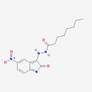 molecular formula C16H20N4O4 B229619 N'-(5-nitro-2-oxoindol-3-yl)octanehydrazide 