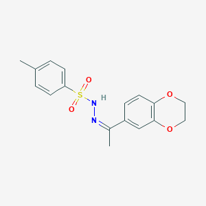 molecular formula C17H18N2O4S B229628 N'-[1-(2,3-dihydro-1,4-benzodioxin-6-yl)ethylidene]-4-methylbenzenesulfonohydrazide 