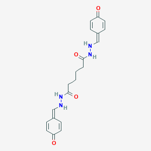 molecular formula C20H22N4O4 B229631 1-N',6-N'-bis[(4-oxocyclohexa-2,5-dien-1-ylidene)methyl]hexanedihydrazide 