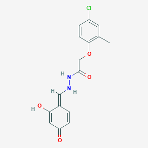 molecular formula C16H15ClN2O4 B229635 2-(4-chloro-2-methylphenoxy)-N'-[(E)-(2-hydroxy-4-oxocyclohexa-2,5-dien-1-ylidene)methyl]acetohydrazide 