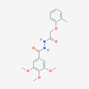 molecular formula C19H22N2O6 B229640 3,4,5-trimethoxy-N'-[(2-methylphenoxy)acetyl]benzohydrazide 