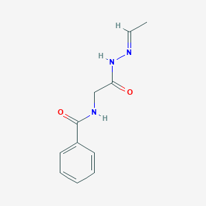 molecular formula C11H13N3O2 B229658 N-[2-(2-ethylidenehydrazino)-2-oxoethyl]benzamide 