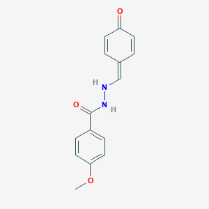 molecular formula C15H14N2O3 B229659 4-methoxy-N'-[(4-oxocyclohexa-2,5-dien-1-ylidene)methyl]benzohydrazide 