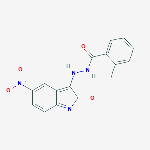 2-methyl-N'-(5-nitro-2-oxoindol-3-yl)benzohydrazide