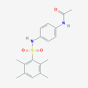 molecular formula C18H22N2O3S B229673 N-(4-{[(2,3,5,6-tetramethylphenyl)sulfonyl]amino}phenyl)acetamide 