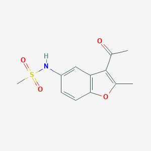 molecular formula C12H13NO4S B229684 N-(3-acetyl-2-methyl-1-benzofuran-5-yl)methanesulfonamide 