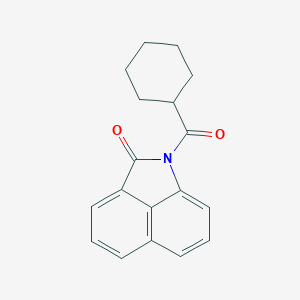 molecular formula C18H17NO2 B229691 1-(cyclohexylcarbonyl)benzo[cd]indol-2(1H)-one 