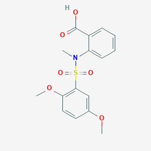 2-[[(2,5-Dimethoxyphenyl)sulfonyl](methyl)amino]benzoic acid