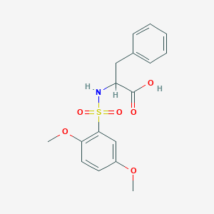 molecular formula C17H19NO6S B229700 N-[(2,5-dimethoxyphenyl)sulfonyl]phenylalanine 