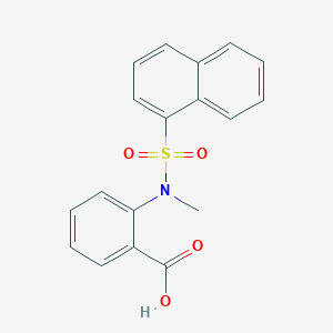 molecular formula C18H15NO4S B229710 2-[Methyl(1-naphthylsulfonyl)amino]benzoic acid 