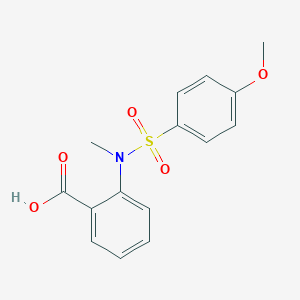 molecular formula C15H15NO5S B229717 2-[[(4-Methoxyphenyl)sulfonyl](methyl)amino]benzoic acid 