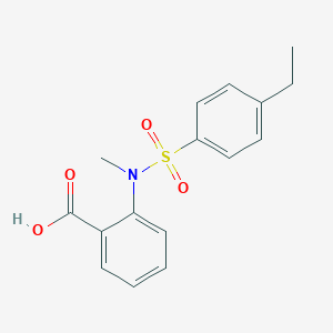molecular formula C16H17NO4S B229718 2-[[(4-Ethylphenyl)sulfonyl](methyl)amino]benzoic acid 