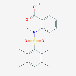 molecular formula C18H21NO4S B229719 2-{Methyl[(2,3,5,6-tetramethylphenyl)sulfonyl]amino}benzoic acid 