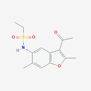 molecular formula C14H17NO4S B229721 N-(3-acetyl-2,6-dimethyl-1-benzofuran-5-yl)ethanesulfonamide 