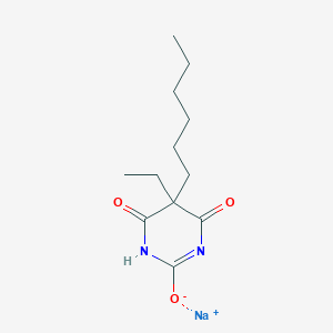 molecular formula C12H19N2NaO3 B229723 Hexethal sodium CAS No. 144-00-3