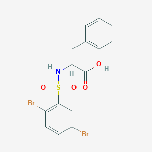 molecular formula C15H13Br2NO4S B229736 N-[(2,5-dibromophenyl)sulfonyl]phenylalanine 