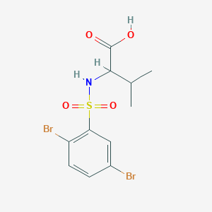 molecular formula C11H13Br2NO4S B229738 N-[(2,5-dibromophenyl)sulfonyl]valine 