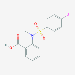 molecular formula C14H12INO4S B229740 2-[[(4-Iodophenyl)sulfonyl](methyl)amino]benzoic acid 