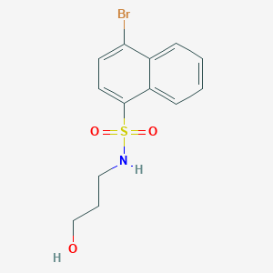 molecular formula C13H14BrNO3S B229744 4-bromo-N-(3-hydroxypropyl)-1-naphthalenesulfonamide 