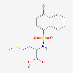 molecular formula C15H16BrNO4S2 B229749 N-[(4-bromo-1-naphthyl)sulfonyl](methyl)homocysteine 