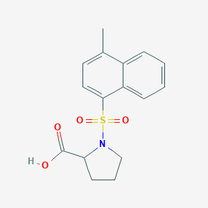 molecular formula C16H17NO4S B229754 1-[(4-Methyl-1-naphthyl)sulfonyl]proline 