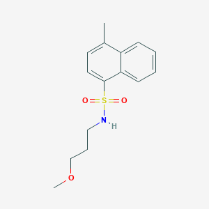 molecular formula C15H19NO3S B229759 N-(3-methoxypropyl)-4-methyl-1-naphthalenesulfonamide 