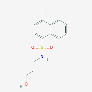 molecular formula C14H17NO3S B229760 N-(3-hydroxypropyl)-4-methylnaphthalene-1-sulfonamide 