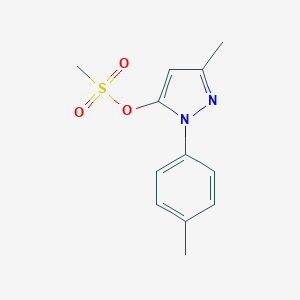 molecular formula C12H14N2O3S B229766 3-methyl-1-(4-methylphenyl)-1H-pyrazol-5-yl methanesulfonate 