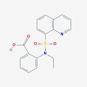 molecular formula C18H16N2O4S B229769 2-[Ethyl(8-quinolinylsulfonyl)amino]benzoic acid 