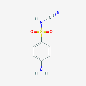 molecular formula C7H7N3O2S B229773 4-Amino-N-cyanobenzenesulfonamide CAS No. 116-47-2