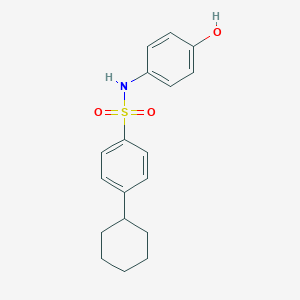 molecular formula C18H21NO3S B229779 4-cyclohexyl-N-(4-hydroxyphenyl)benzenesulfonamide 