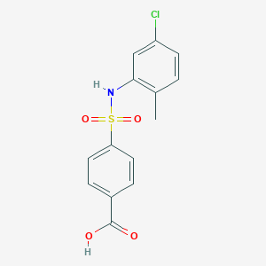molecular formula C14H12ClNO4S B229785 4-[(5-Chloro-2-methylphenyl)sulfamoyl]benzoic acid 