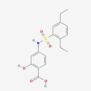molecular formula C17H19NO5S B229786 4-{[(2,5-Diethylphenyl)sulfonyl]amino}-2-hydroxybenzoic acid 