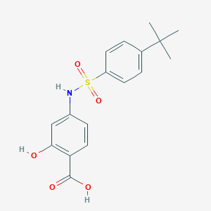 molecular formula C17H19NO5S B229787 4-{[(4-Tert-butylphenyl)sulfonyl]amino}-2-hydroxybenzoic acid 