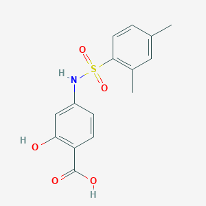 molecular formula C15H15NO5S B229788 4-{[(2,4-Dimethylphenyl)sulfonyl]amino}-2-hydroxybenzoic acid 