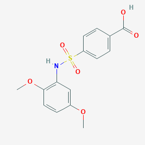 molecular formula C15H15NO6S B229792 4-[(2,5-dimethoxyphenyl)sulfamoyl]benzoic Acid 