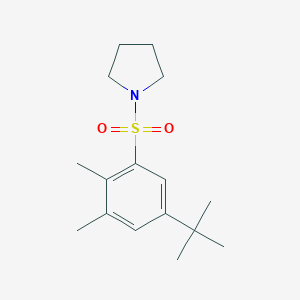 molecular formula C16H25NO2S B229793 1-[(5-Tert-butyl-2,3-dimethylphenyl)sulfonyl]pyrrolidine 