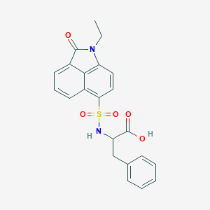 molecular formula C22H20N2O5S B229795 N-[(1-ethyl-2-oxo-1,2-dihydrobenzo[cd]indol-6-yl)sulfonyl]phenylalanine 