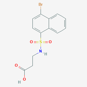 molecular formula C13H12BrNO4S B229799 N-[(4-bromo-1-naphthyl)sulfonyl]-beta-alanine 